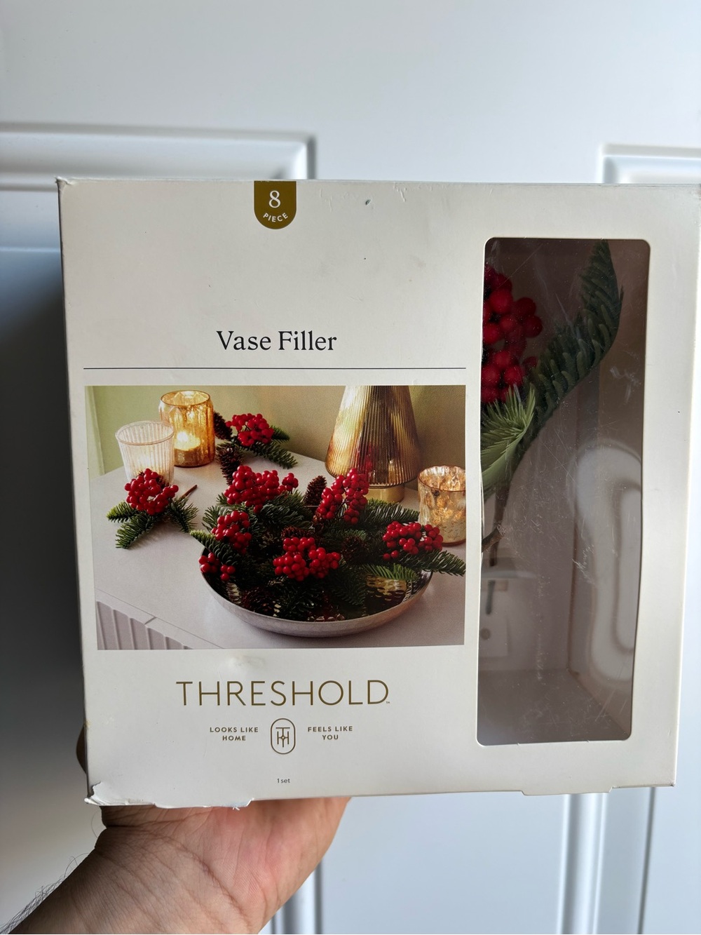 6 piece Holiday pine & berry stems vase fillers from Threshold